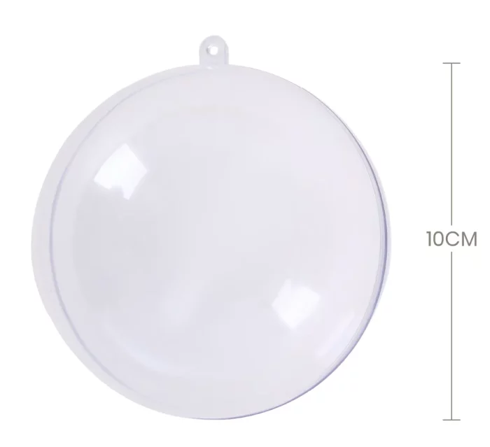 Este kit de festa contém bolas transparentes de 10cm