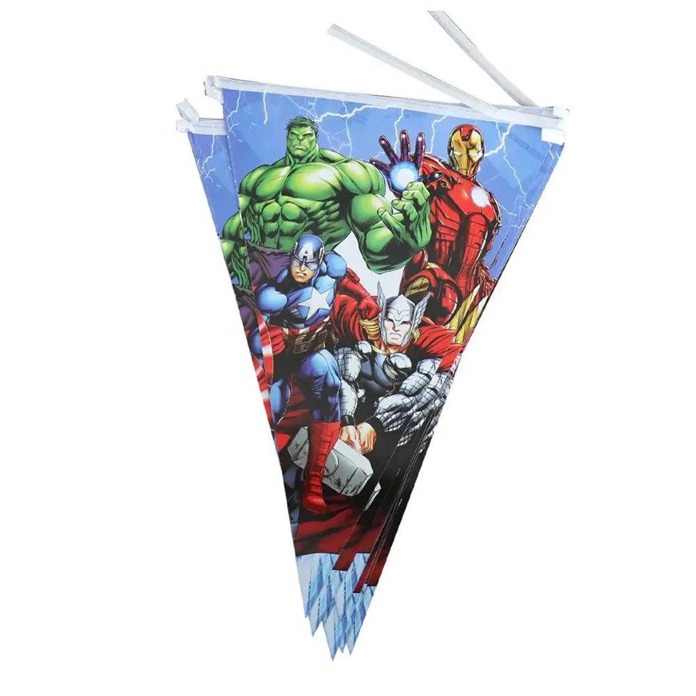 Decoração de Festa Avengers Triângulo Banner Azul - Omnific