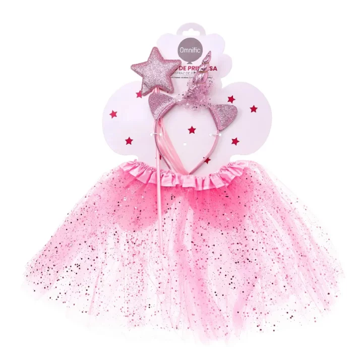 perfeito para festas temáticas.O design da princesa e o toque rosa adicionam um toque de fantasia e feminilidade. Adquira este impressionante conjunto de princesa-unicórnio rosa