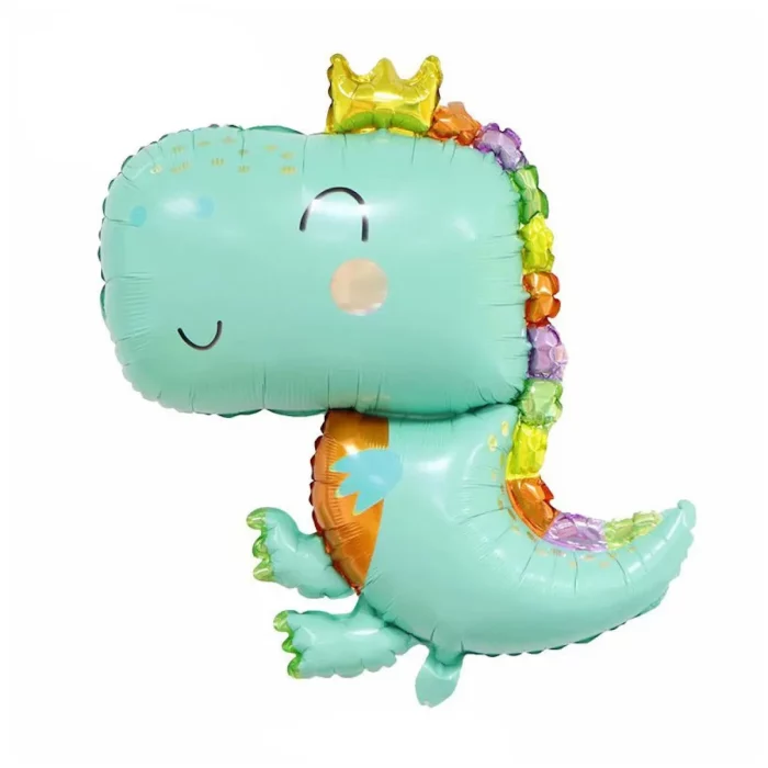 Design exclusivo: Balão de alumínio em formato de um divertido dinossauro sorridente.Tamanho perfeito: Com medidas de 69cm x 90cm