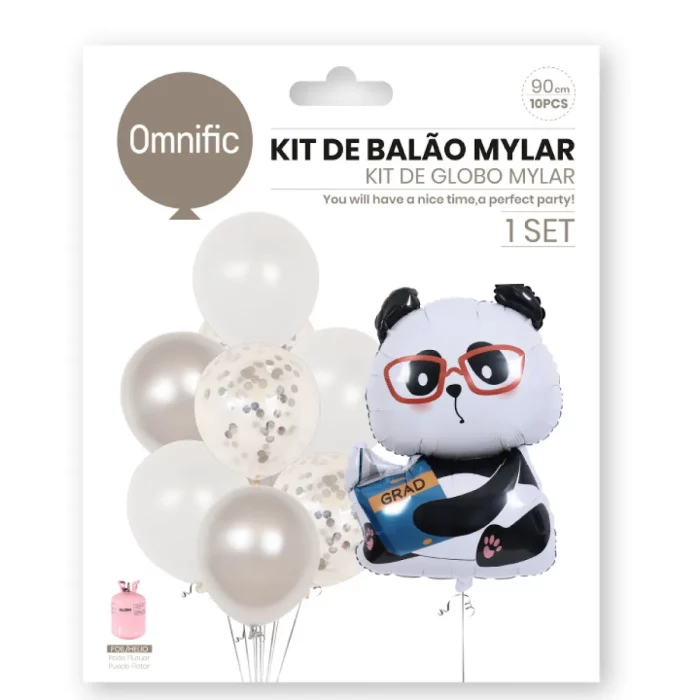 perfeito para animar qualquer tipo de festa ou evento.Apresenta um design atraente de panda dando ao balão um aspecto distinto e atraente. Conjunto de balões com tema de panda