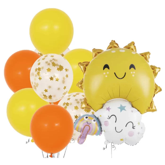 Este kit contém 10 peças de balões coloridos de alta qualidade.Cada balão possui design atraente e cor viva para alegrar qualquer festa.Ideal para todas as ocasiões- aniversários