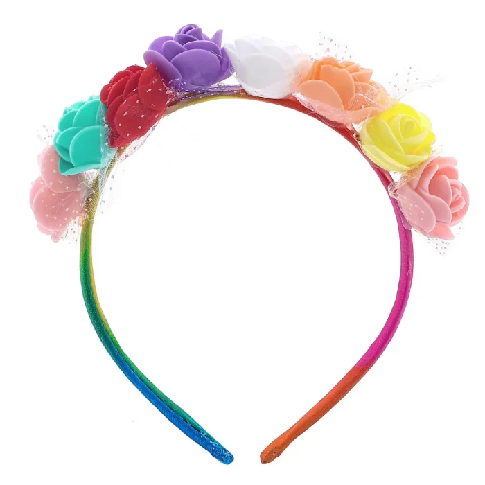 Este conjunto inclui 8 bandolete de flores grandes