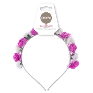 oferecendo durabilidade e conforto para uso prolongado.A bandolete de flor branca é perfeita para várias ocasiões festivas