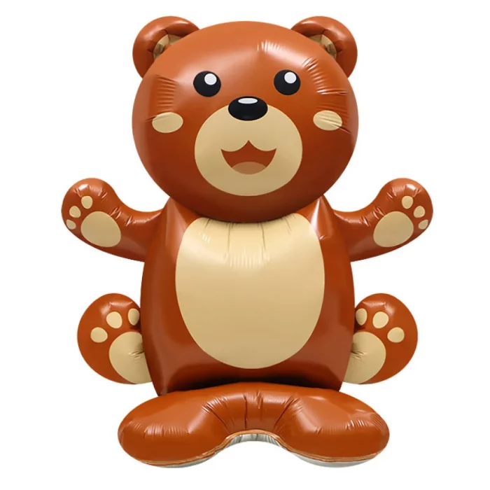 Balão de alumínio premium: Feito de material de alumínio de alta qualidade que é seguro e duradouro.Design bonito: O design em forma de urso marrom torna-o perfeito para uma variedade de festas temáticas.Tamanho grande: Com medidas de 58cm x 42cm