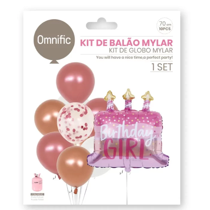 criando uma estética elegante e festiva para qualquer evento. Kit de Balões Rosa. Perfeito para festas de aniversário ou comemorações especiais. Set com 10 peças.