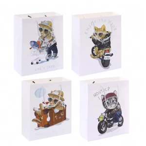 Os sacos de papel para presente com efeito metálico proporcionam uma apresentação elegante e sofisticada. São perfeitos para qualquer ocasião