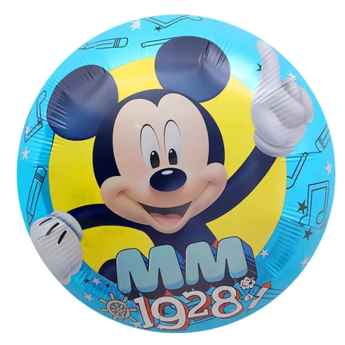 Balão de alta qualidade de 42cm x 42cm apresentando a icônica imagem de Mickey Mouse deFeito de material de alumínio durável perfeito para encher com hélio. Balão com imagem de Mickey Mouse de 1928