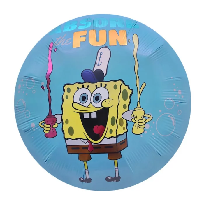 Balão de festa SpongeBob feito de durável folha de alumínio