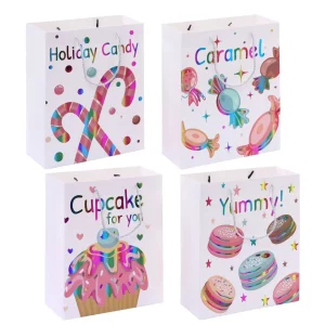 Ideal para presentes de festa: Este saco de presente de design de macaron colorido é perfeito para embalar presentes de aniversário