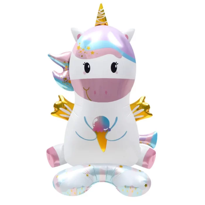 Unique unicorn ice cream design: made to captivate your guest's attention with the adorable unicorn ice cream styled helium balloon