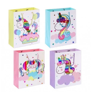 Ideal for various events: These uniquely designed white unicorn themed gift bags are perfect for birthdays