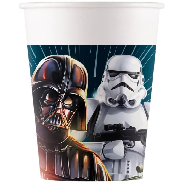 Copos premium: Conjunto de 8 copos de papel Star Wars Galaxy