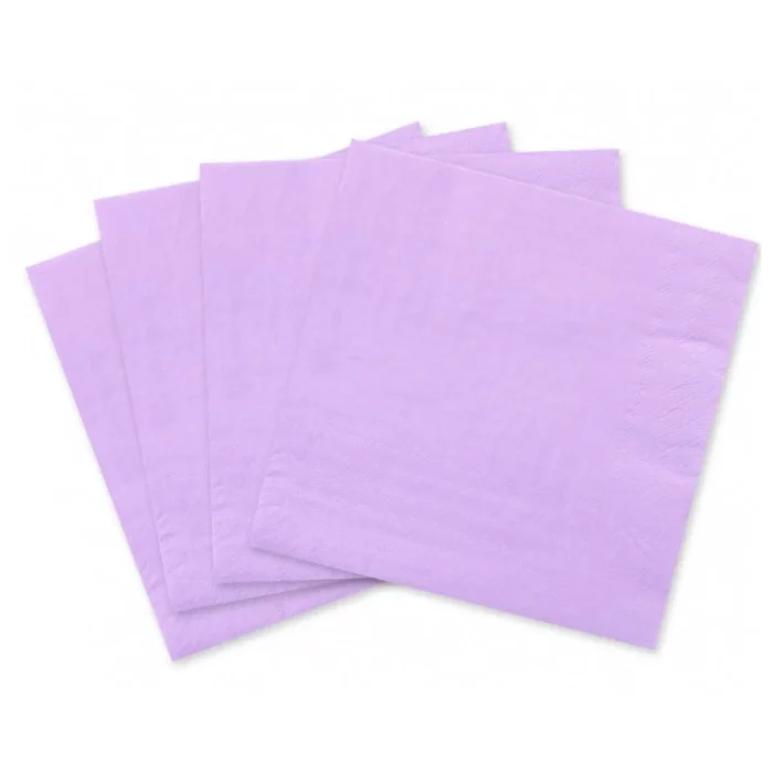 Guardanapos de festa de alta qualidade na cor roxa perfeita para todas as celebrações.Tamanho ideal de 33x33 cm para uma variedade de usos.Pacote com 16 unidades