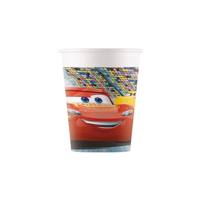 Os Copos de Papel 200ml Cars são parte indispensável para sua festa temática de Carros e tornarão sua festa inesquecível.Eles têm uma capacidade de 200ml