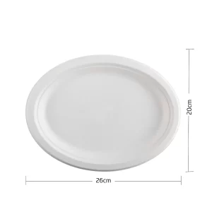 Composto por 12 peças de pratos biodegradáveis