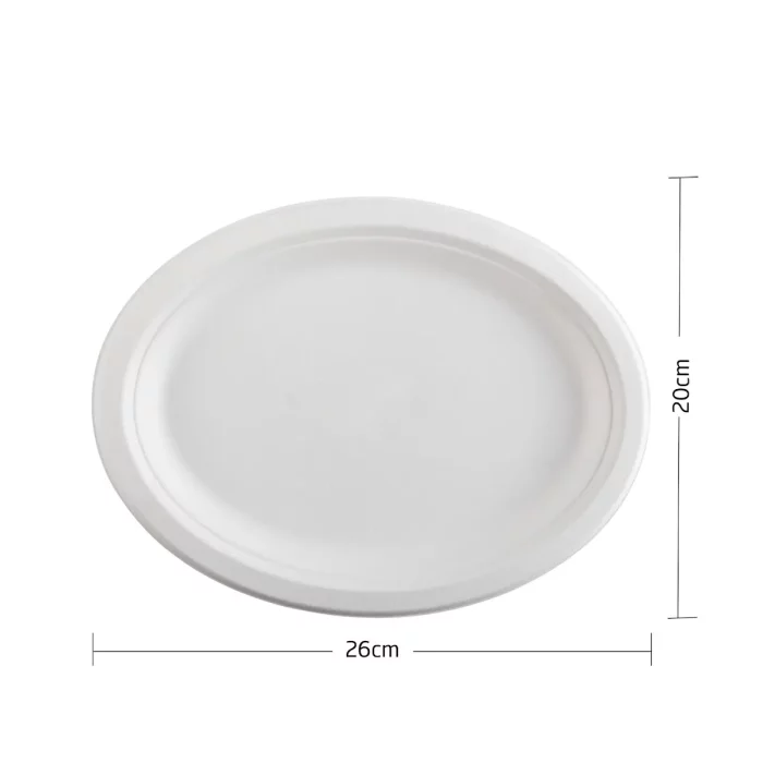 Composto por 12 peças de pratos biodegradáveis