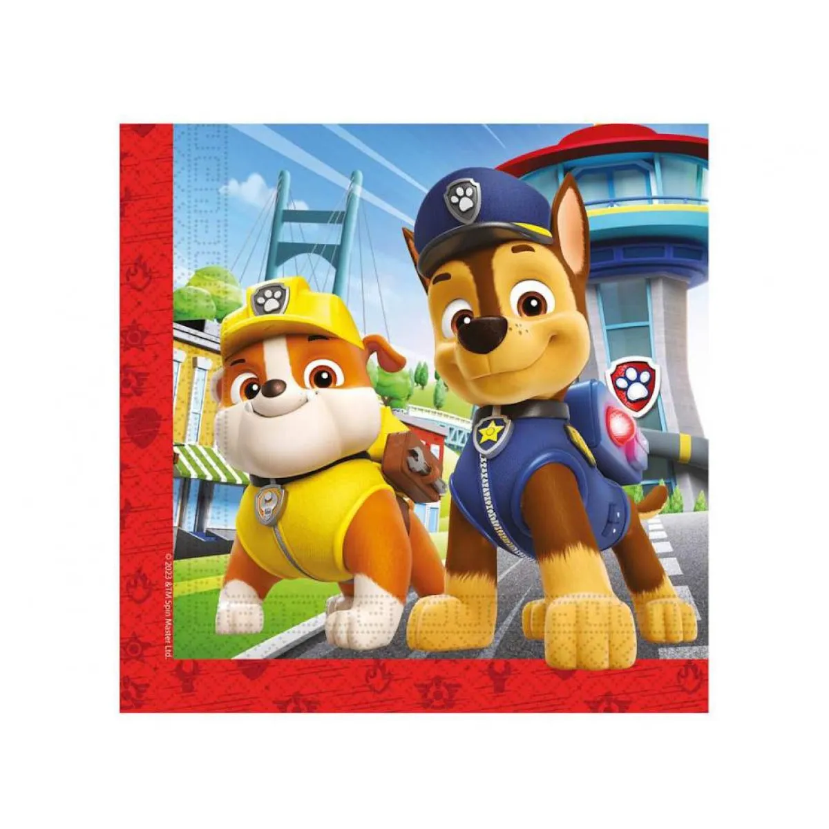 Guardanapos Patrulha Pata Rescue 33x33cm 20un.
