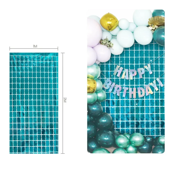 Cortina de 1*2m: Tamanho apropriado para a maioria das portas e janelas. 2. Design de lantejoulas quadradas: Adicionando um toque de glamour e sofisticação ao seu evento.