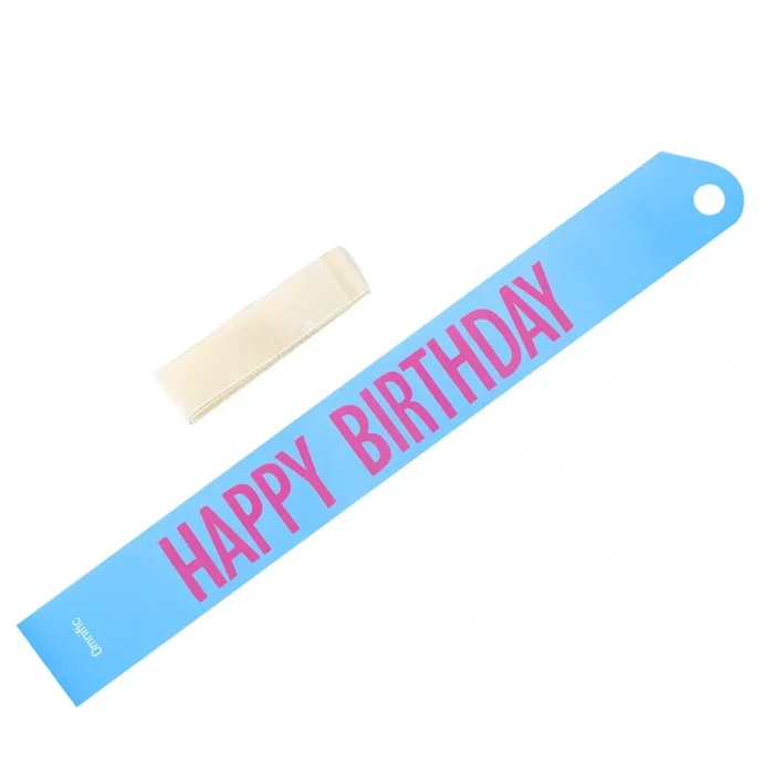 Faixa de aniversário azul perfeita para celebrações de aniversário e aniversários.Tamanho grande de 170cm x 10cm