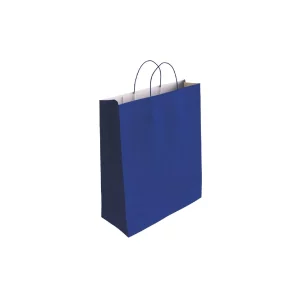 Saco de papel azul Tamanho L ideal para favores de festa