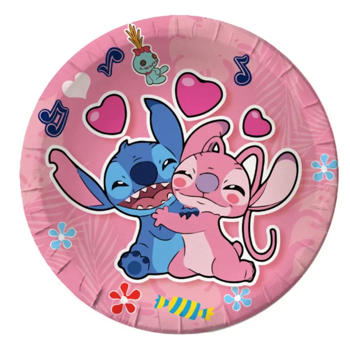 Pratos de papel de alta qualidade com design de Stitch
