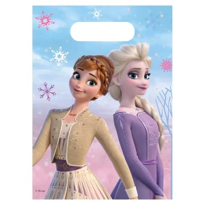 Estes saquinhos de festa temáticos do Frozen II são perfeitos para festas de aniversário e eventos especiais. Com a imagem do Espírito do Vento poderoso da trama