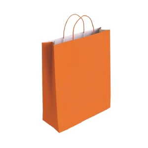 Presente perfeito para festas: Nossos elegantes sacolas de papel laranja são ideais para presentear em aniversários