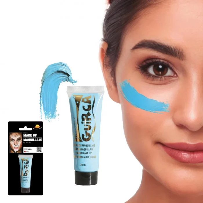 Último diseño de tubo de maquillaje en crema de 20 ml en un hermoso color azul cielo