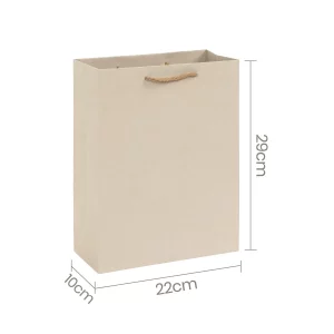 Fabrique belas lembranças de festa com nosso saco de papel kraft branco premium de 150g.Com dimensões de 22cm x 29.1cm
