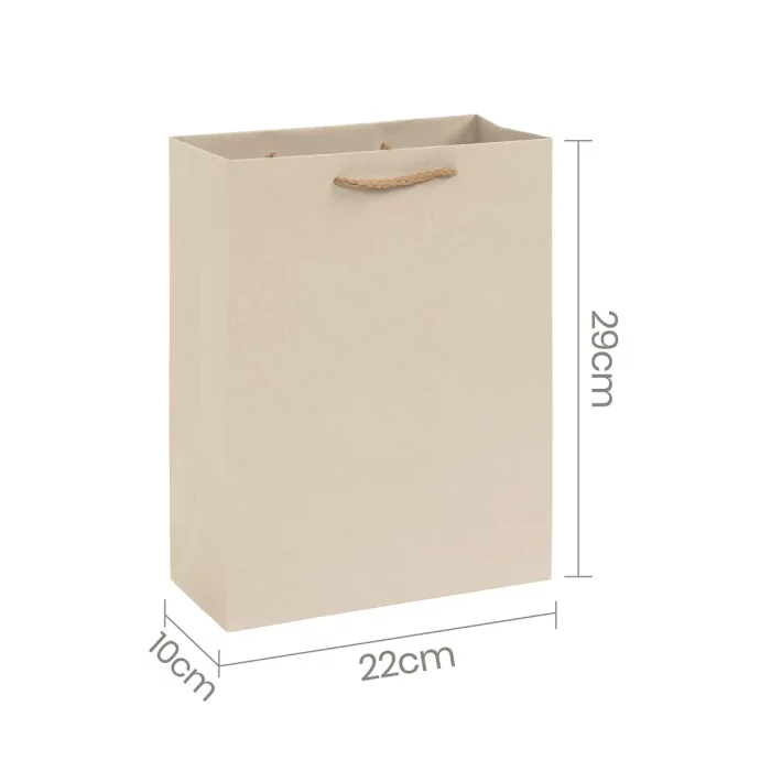 Fabrique belas lembranças de festa com nosso saco de papel kraft branco premium de 150g.Com dimensões de 22cm x 29.1cm