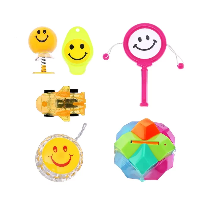 Este conjunto de produtos é uma escolha perfeita para festas. Com mini brinquedos e cofrinhos