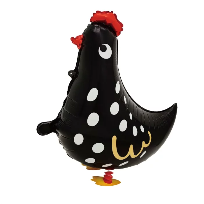 Balão de alumínio premium: Este balão foil de galinha animada brilhante é feito de material de alumínio de alta qualidade
