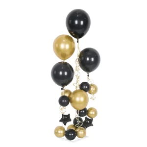 Kit contendo 19 Balões Preto Dourado de alta qualidade