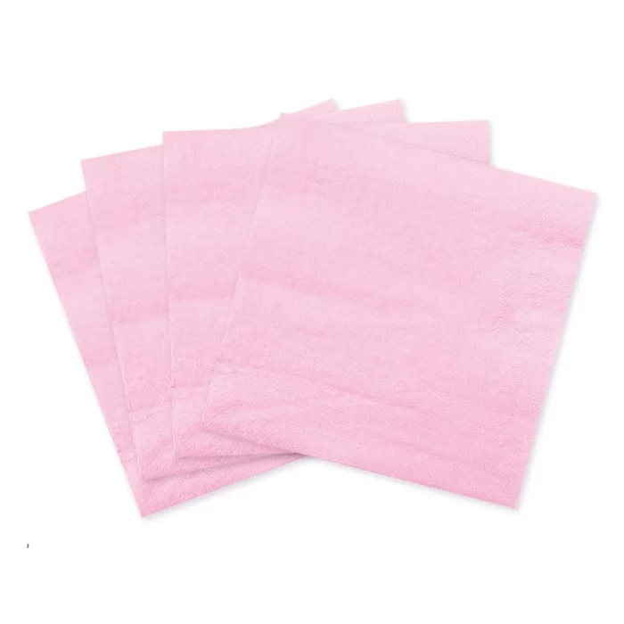 Pacote luxuoso - Este pacote contém 40 guardanapos de duas camadas na cor rosa
