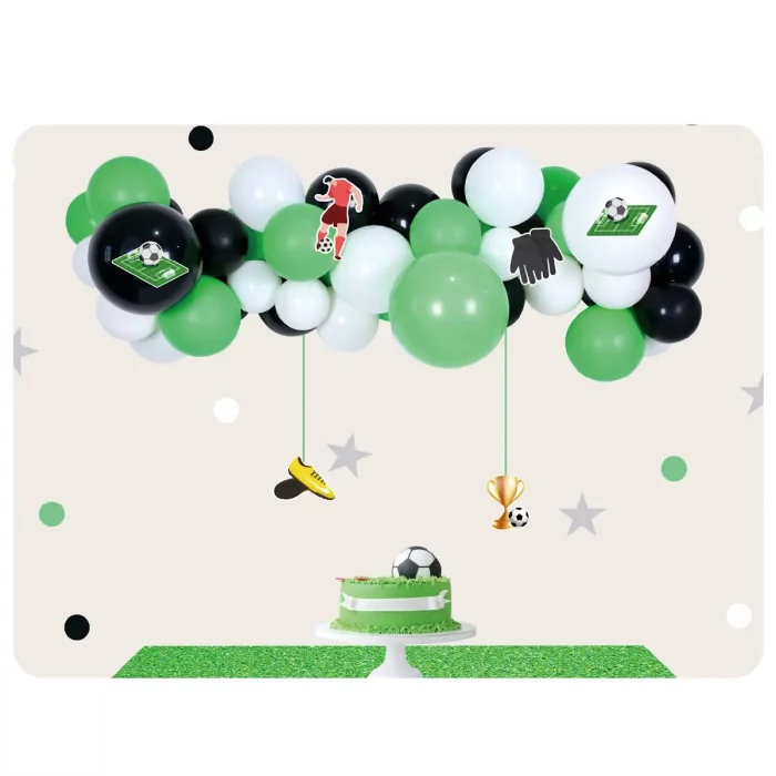 Este kit contém 37 balões temáticos de futebol