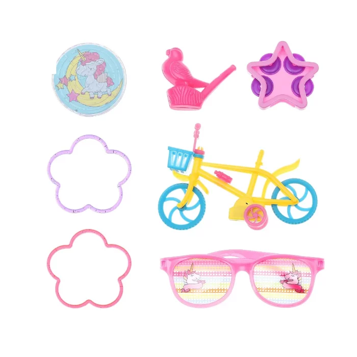 Este conjunto de brinquedos de bicicleta mini é uma adição perfeita para qualquer festa temática de bicicleta.Cada brinquedo é pequeno e leve
