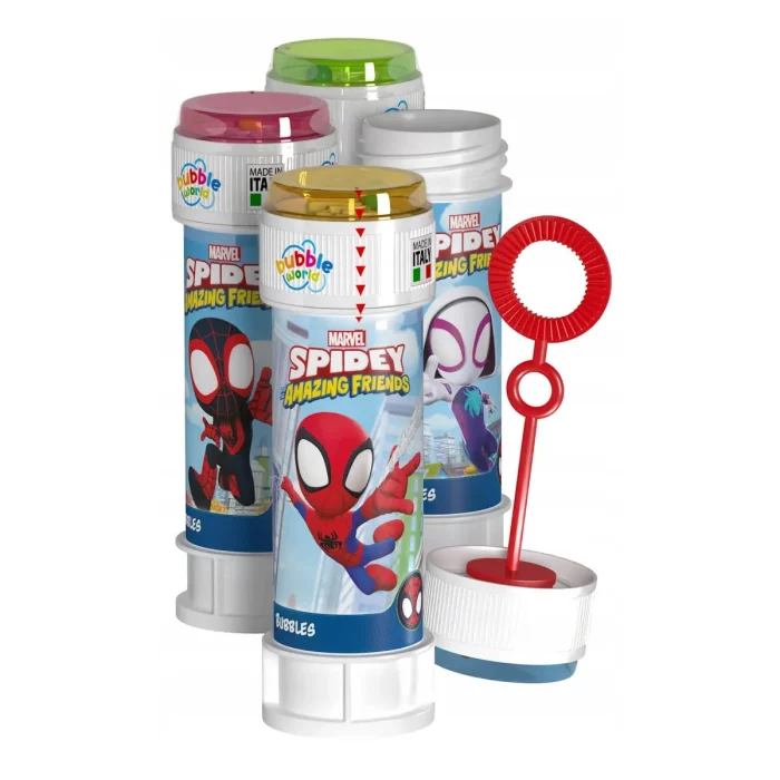 Diversão garantida para qualquer festa com tubos de bolhas personalizados do Spiderman.Cada tubo contém 60ml de líquido de bolhas