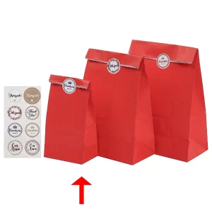 Pacote de valiosos sacos de papel vermelho