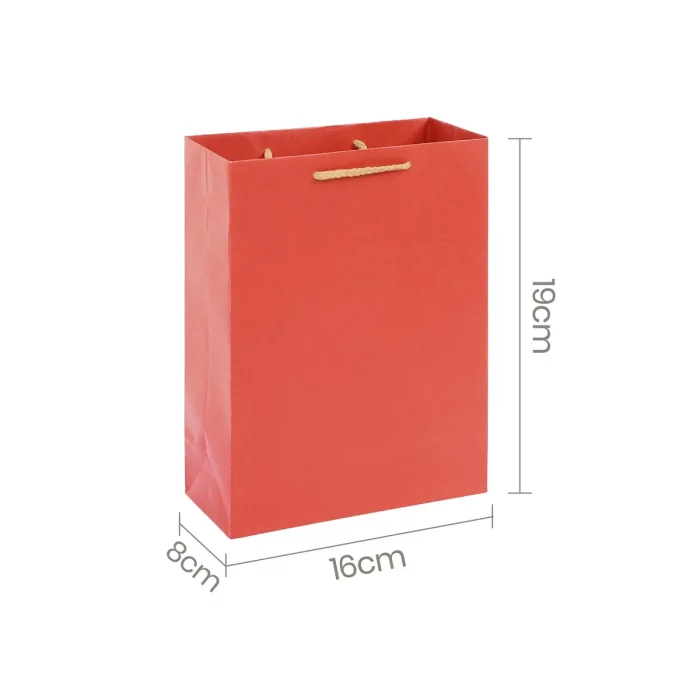 This Large 150g Red Kraft Paper Bag boasts a size of 16*19.8cm