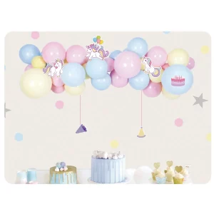 Perfeito para festas temáticas de unicórnio: este kit de balões de 37 peças com uma incrível combinação de balões coloridos e com formato de unicórnio é o toque final para qualquer festa de unicórnio.Fácil montagem: O kit é projetado para ser facilmente montado