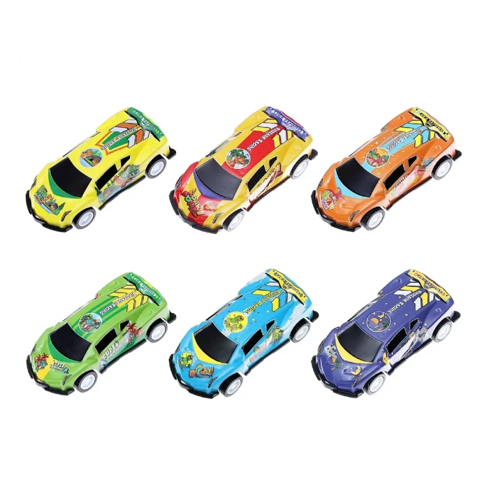 Esses mini carros de lata retornáveis são o acessório perfeito para qualquer festa ou evento.Projetados com um mecanismo de retorno