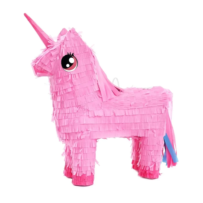 Esta encantadora pinhata de unicornio rosa