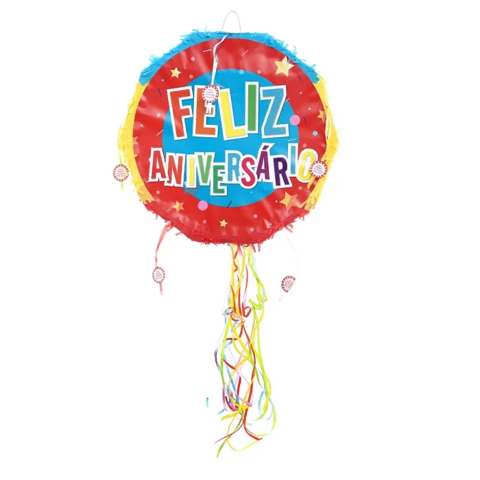 Ideal para todas as ocasiões - Nossa pinhata redonda foi projetada para ser versátil e ideal para todas as comemorações